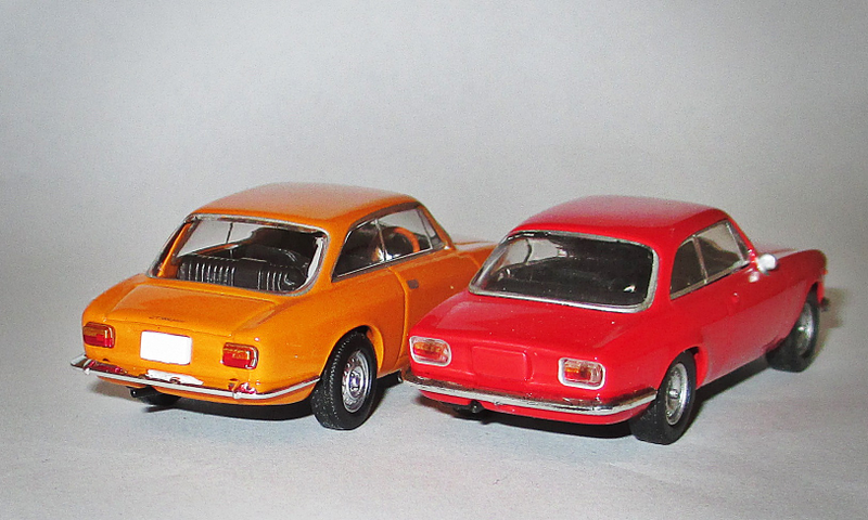Illustration for article titled Spaghetti Saturday: Alfa Romeo Giulia GT - Tomica vs Kyosho Grudge Match